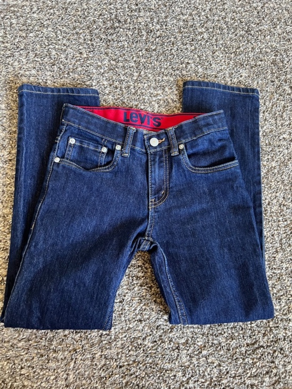 Levi's 511 Boys Dark Blue Skinny Jeans with elastic waistband